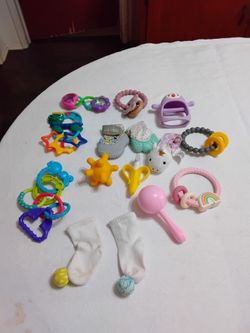 Baby Rattle and Teether Toy Lot