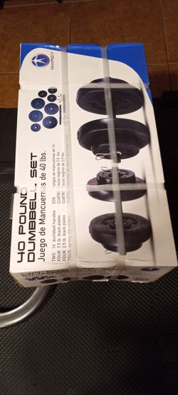 40LBS DUMBBELLS WEIGHTS SET. BRAND NEW IN BOX