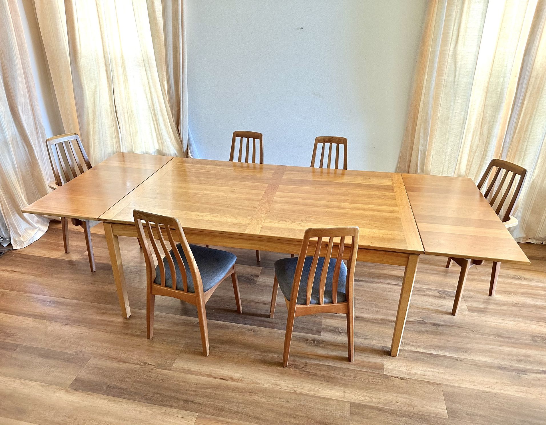 Mid Century Table Chair Danish Teak