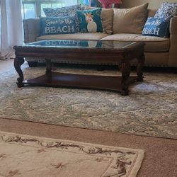 Beautiful Glass Top Coffee Table 