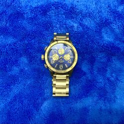 Nixon Keep It Fresh The 48-20 Chrono Watch 200m Stainless Steel Gold Plated Wristwatch Timepiece Chronograph Quartz Japan Movement 