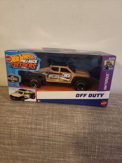 Hot Wheels pull back speeders off duty metal