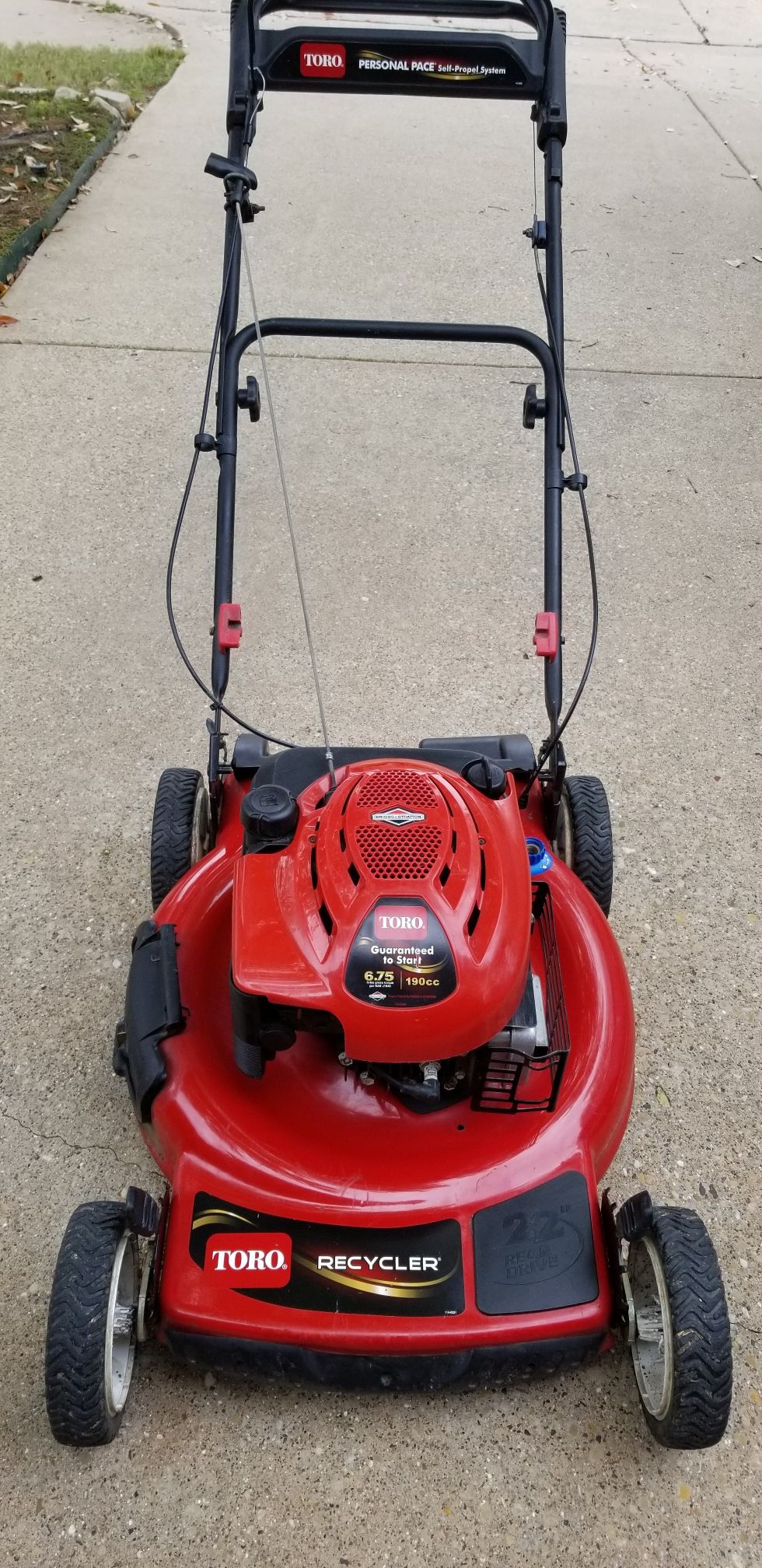 TORO 22 IN. SELF PACE WITH GRASS CATCHER