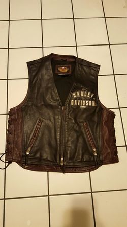 HD leather vest