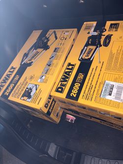 Te dewalt 2600 psi pressure  washers  brand new in the box never touched it used by anyone in store it is $350