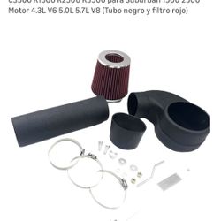 Kit de entrada de aire frío con filtro 1 Compatible con Chevrolet GMC C/K/R/V C1500 C2500 C3500 K1500 K2500 K3500 para Suburban 1 Moto
