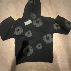 black And grey Denim Tears Hoodie 