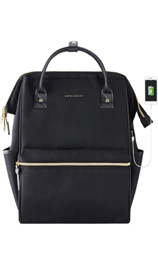 KROSER Laptop Backpack 15.6 Inch Stylish School Backpack