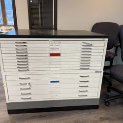 Mayline Flat File Cabinet – 10 Drawers 