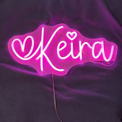 Keira Neon Light Up Sign. 