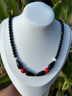 Black Onyx & coral