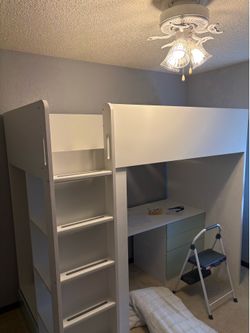 Ikea SMÅSTAD Loft Bed with Desk, Shelves, and Closet