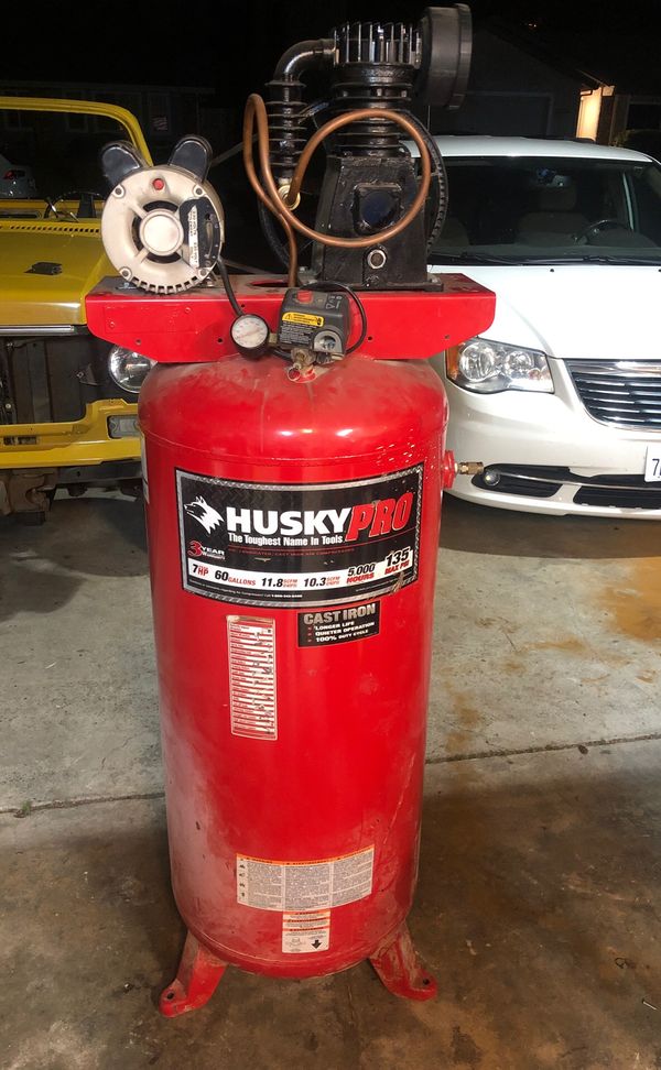 60 gallon compressor with harbor freight replacement pump. for Sale in