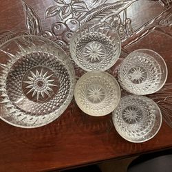 Arcoroc France crystal starburst bowls