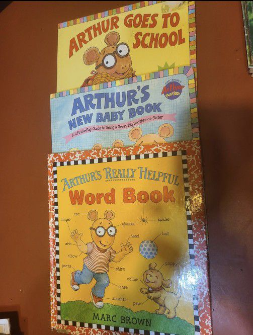 Vintage 3 of Arthur's large hardback childrens books. Pu East, west, north.