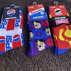 Crazy Novelty Crew Socks 6 -13…