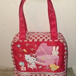 Hello Kitty Zippered Purse 10"L x 8 1/2"H-Like New-Available If Posted 