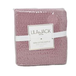 Cotton Waffle Blanket Pink  30x40”