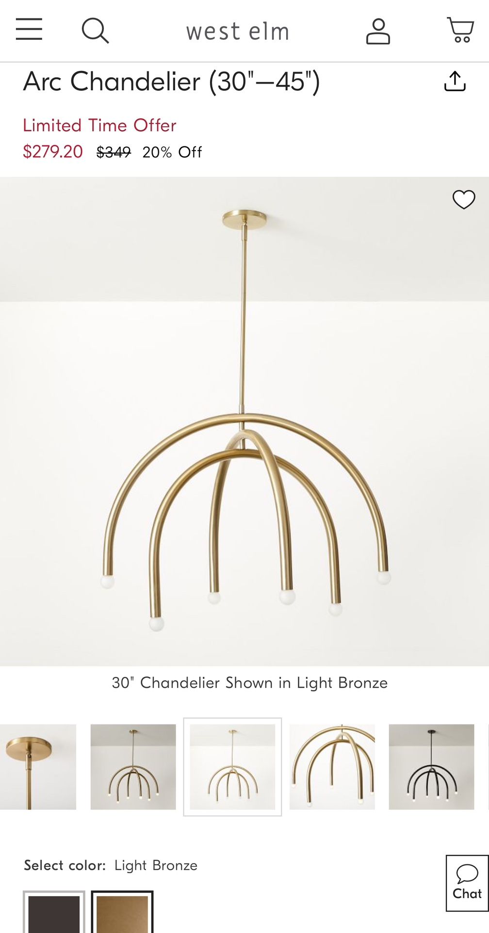 West Elm Arc Chandelier NEW for Sale in Oviedo, FL OfferUp
