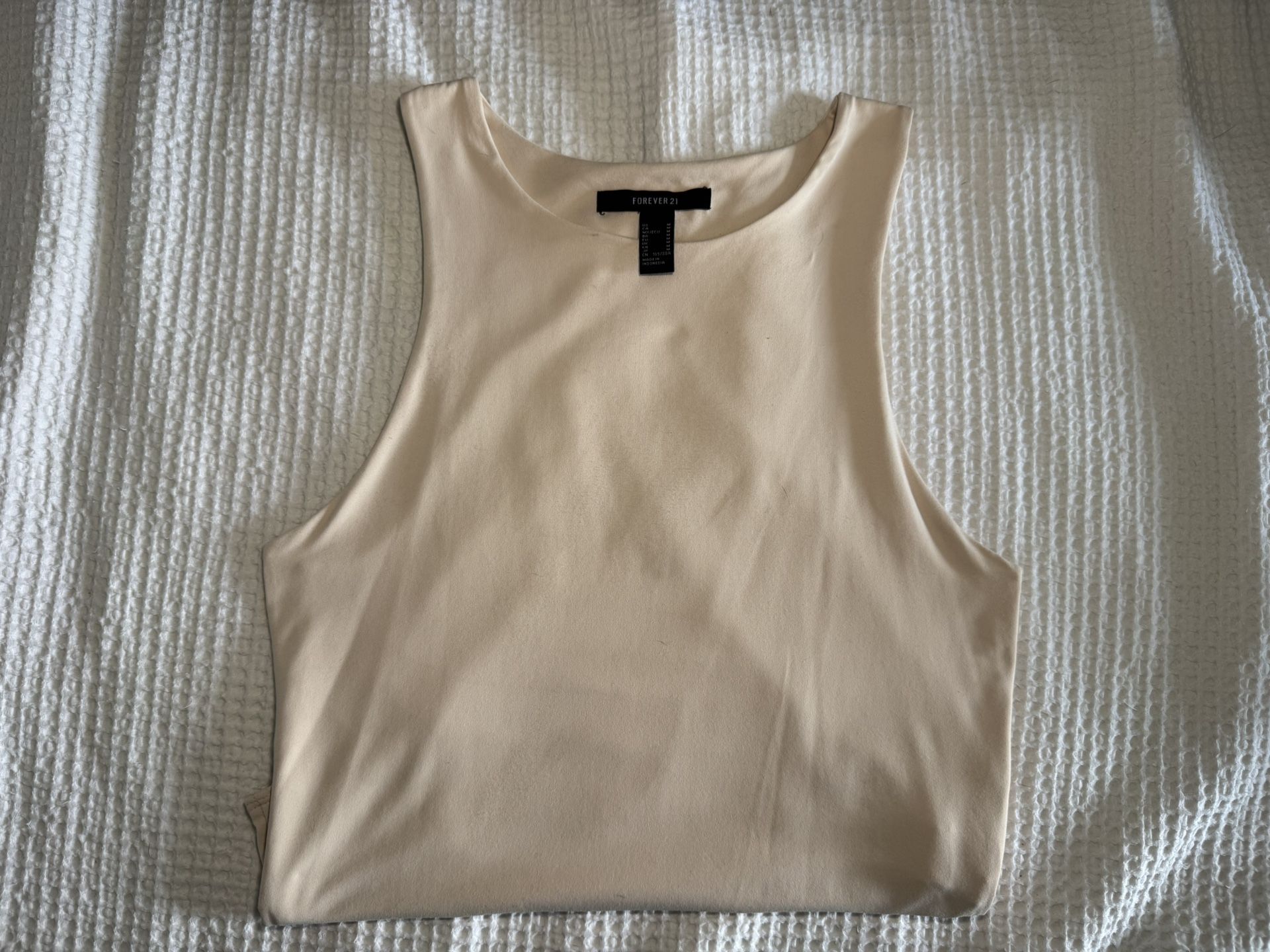Forever 21 Pink/Creme Bodysuit