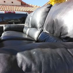 Black leather  recliners