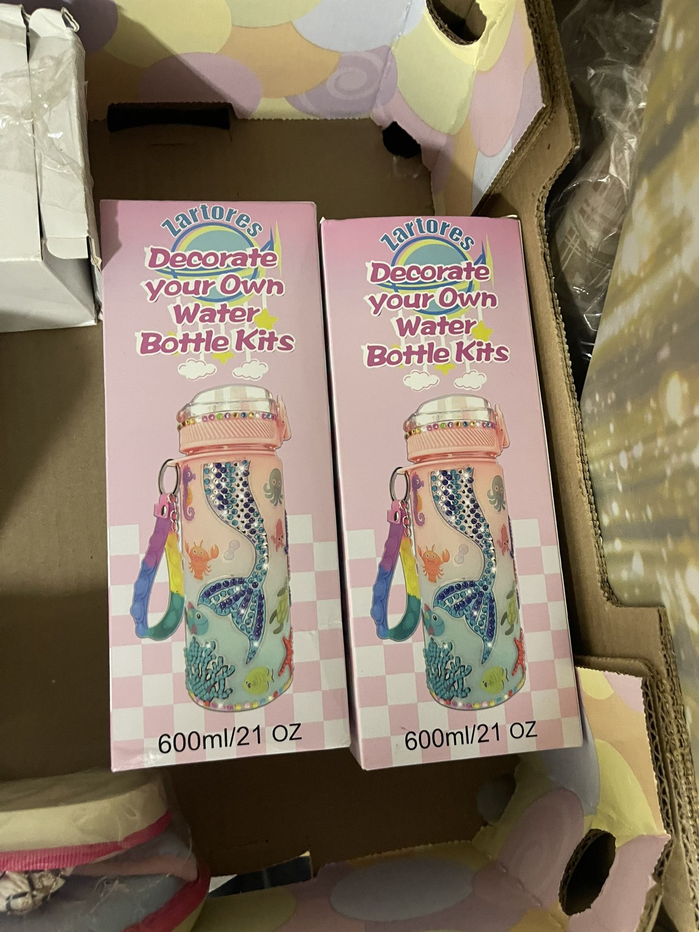 Water Bottle + Decor Kit ($6 Each)