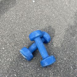 set of 2 5# hand weights 