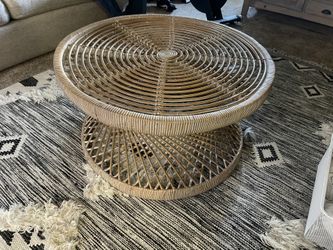 rattan coffe table
