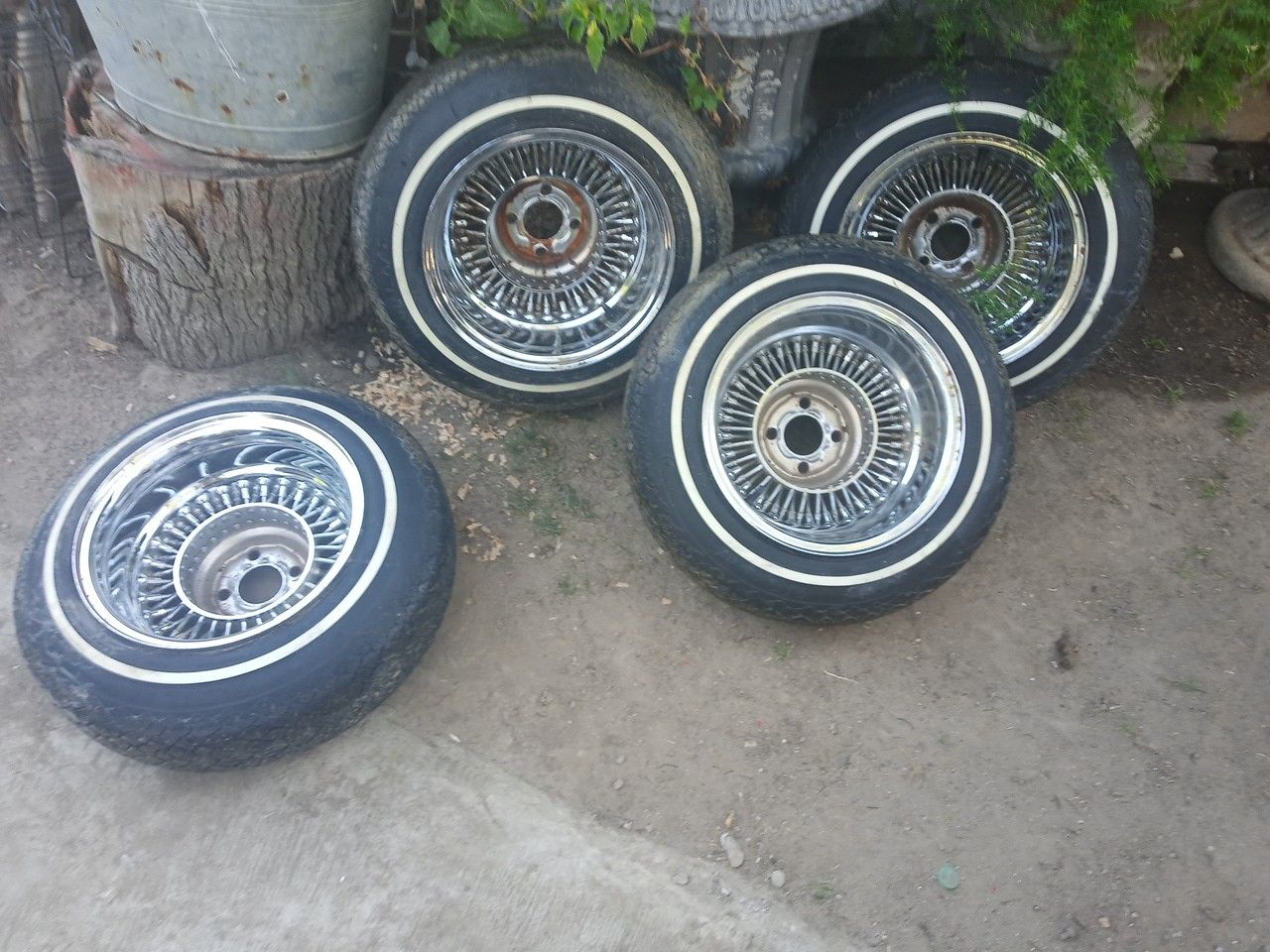 Set of Dayton spoke and tires good condition