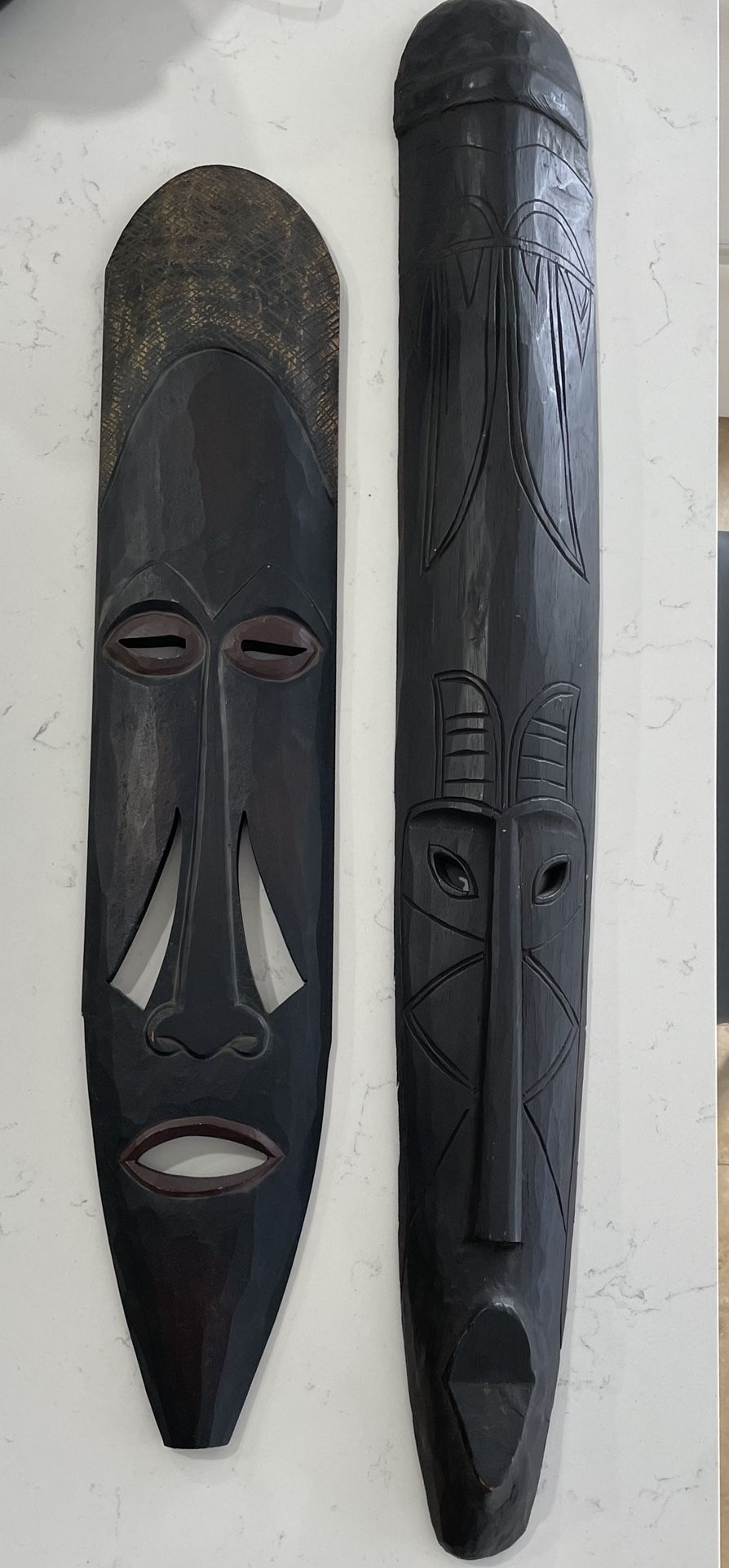 African Wood Hand Carved Masks Wall Decoration