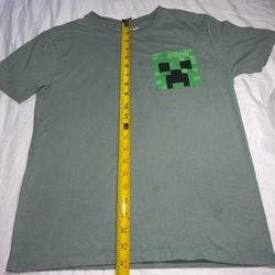 Minecraft Creeper Pocket T-Shirt kids large
