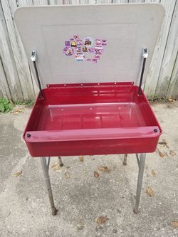 Vintage metal childrens school desk