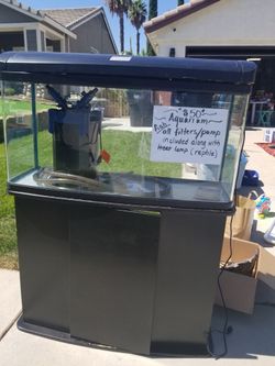 Aquarium Tank 50-55 Gal w/Black Stand