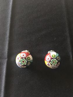 Murano Glass Clip Earrings