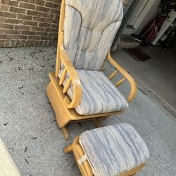 Glider Rocker With Ottoman 