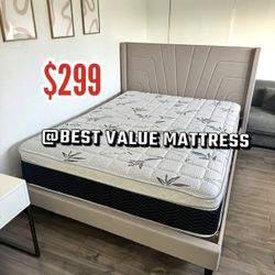 New Queen Bed Frame With Mattress 