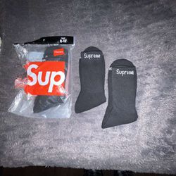Supreme Black Socks