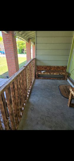 Wood benches