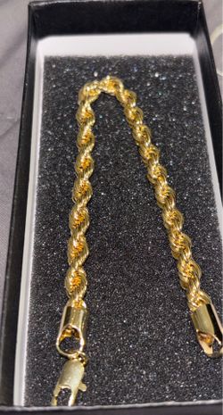 6mm French rope gold bracelet