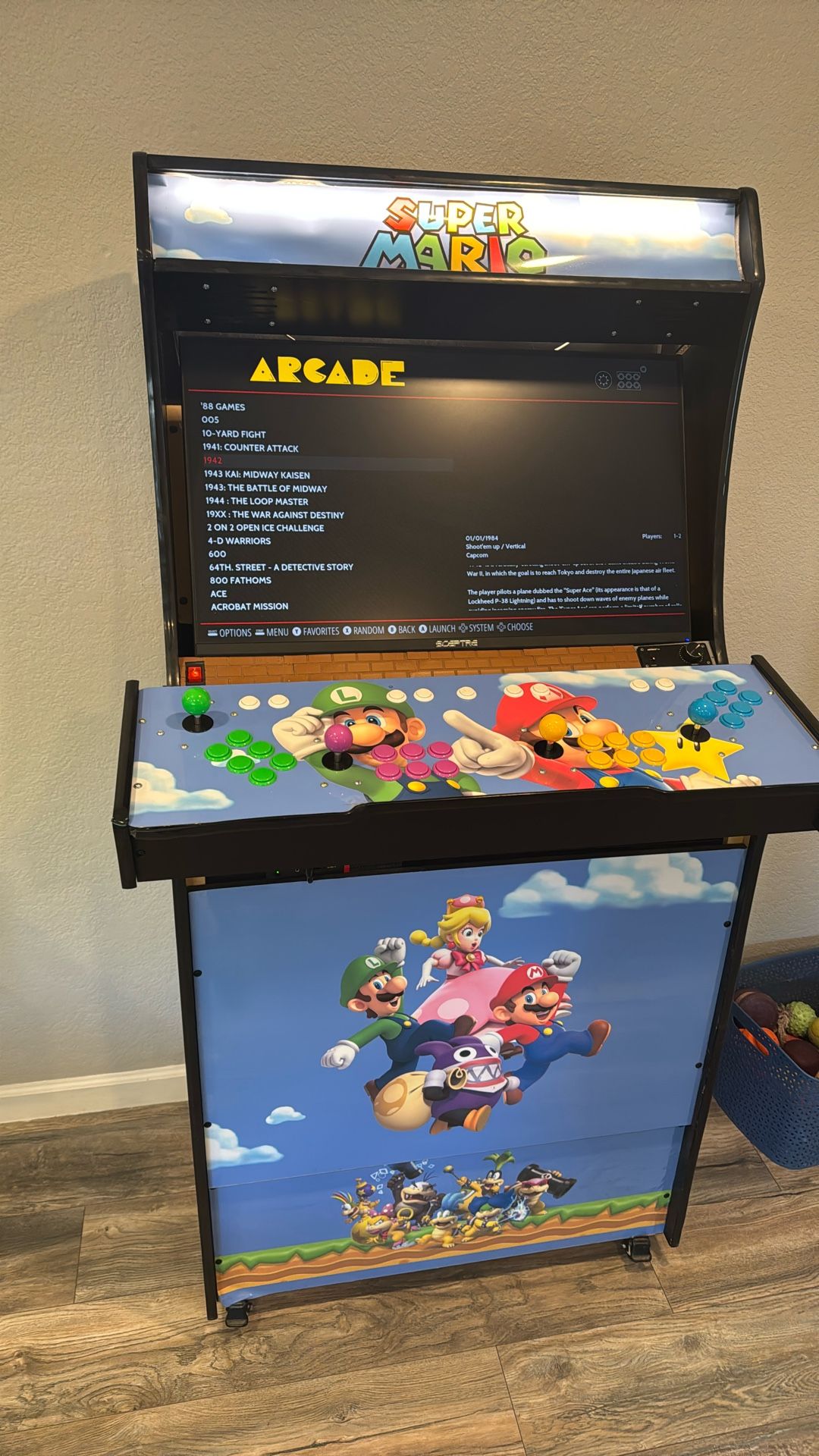 Full Size Arcade Cabinet Four Player Thousands Of Games