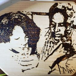 Pirograbados En Madera Y En Tela