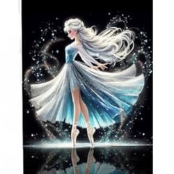 Walt Disney’s Elsa Dancing Ballerina from Frozen, Diamond Art Painting Kit for Adults, Full Drill Dots/Gems/Diamonds, DIY Arts Crafts *NEW In Plastic*