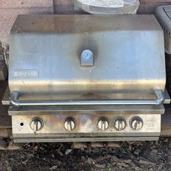(Mainly For Parts) Jenn Air Five Burners Stainless Steel BBQ Grill Island