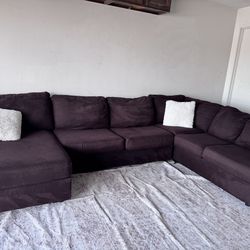 Brown sectional sofa couch sala