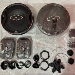 JBL GTO609C 270 Watts 6-1/2/'' Premium Car Audio Component Stereo Speaker System with Patented Plus One Woofer-Cone Technology Plus Alphasonik 6-1/2/'