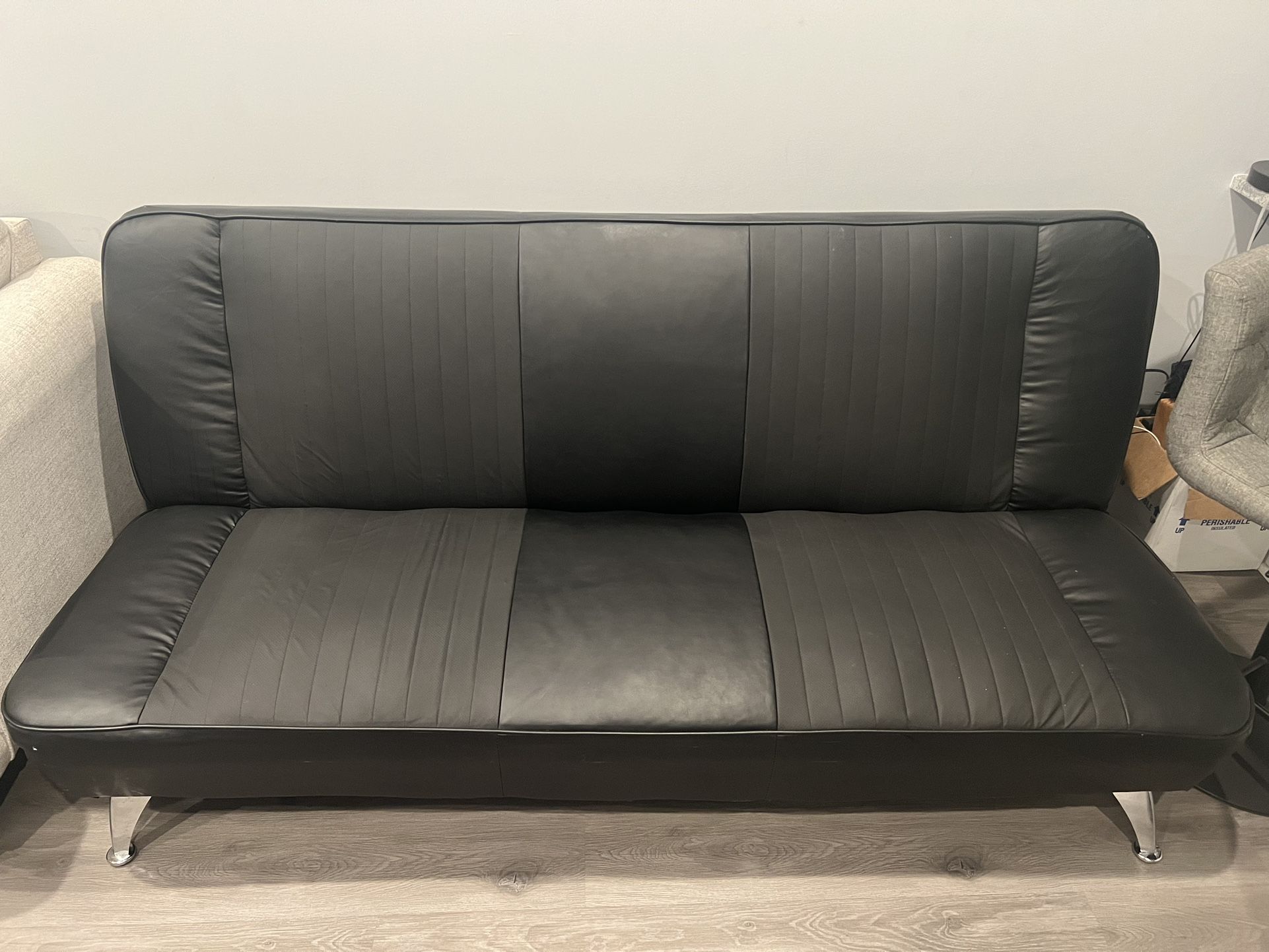 Leather Futon Sofa