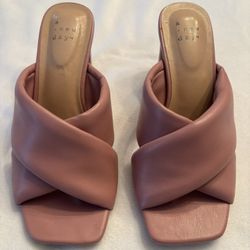 Women’s A New Day Pink Faux Leather Heels 