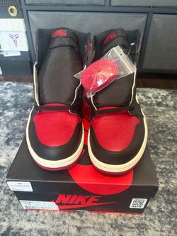 Jordan 1 Bred Toe Sz 12 Deadstock