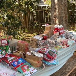 Gift bags and Christmas decorations