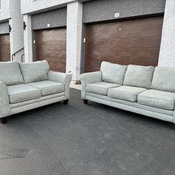 Gray Ashley’s Furniture Couch And Loveseat (WILL DELIVER)
